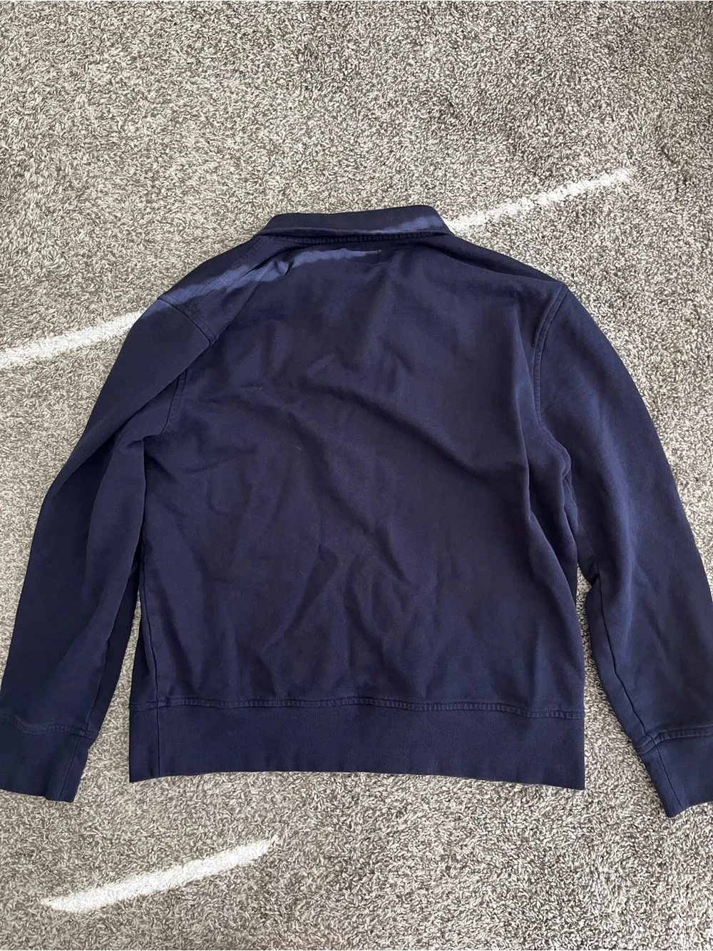 J. Crew Navy Vintage Fleece Quarter Zip Pullover Sweater